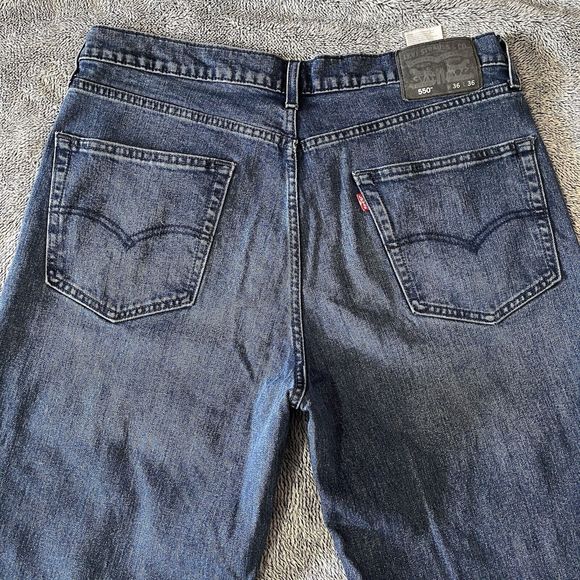 Levis 550 Men's 36x36 Medium Wash Relaxed Fit Straight Leg Jeans - Picture 6 of 9